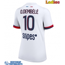 Paris Saint-Germain Ousmane Dembele #10 Replica Away Shirt Ladies 2025-26 Short Sleeve